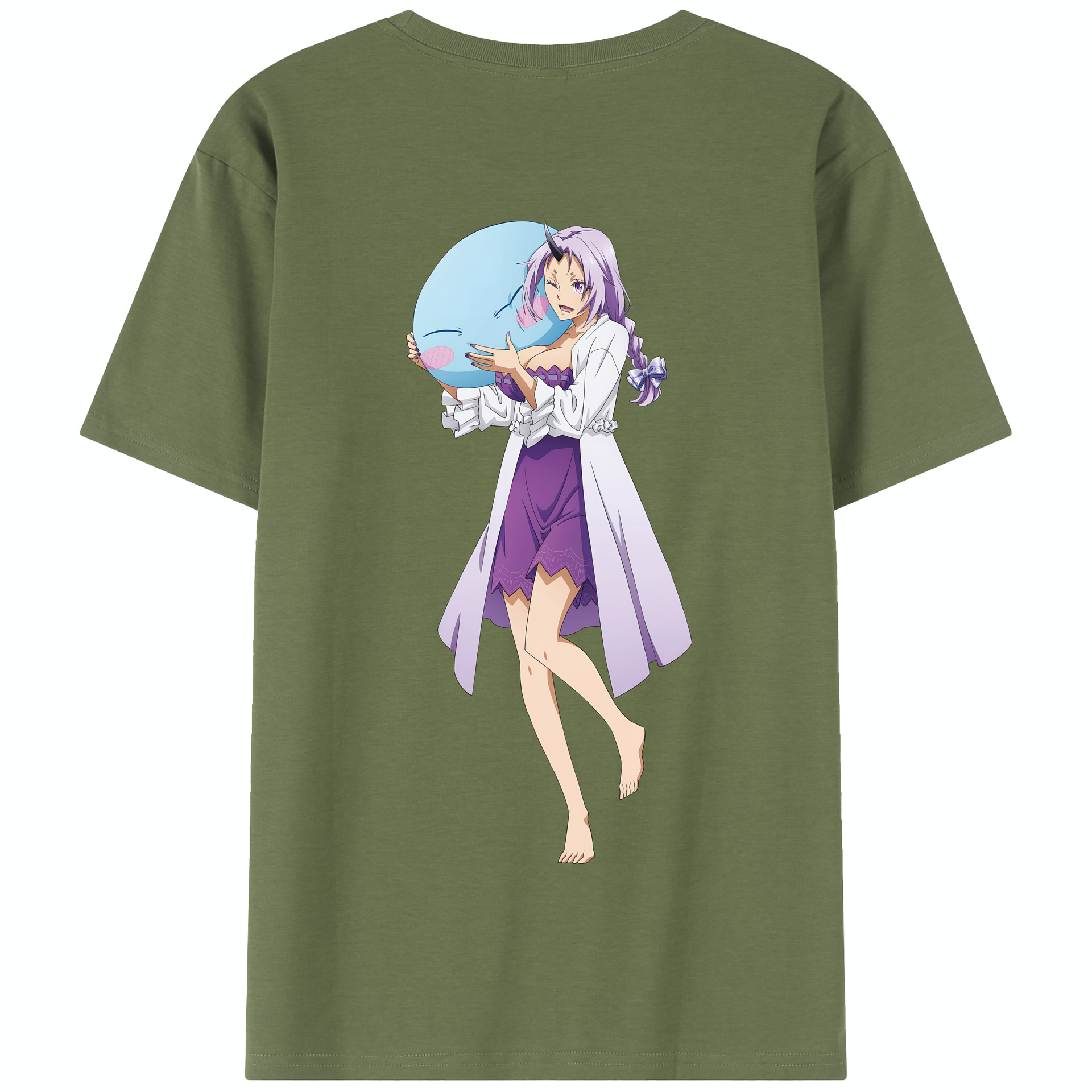 （画像用） 転スラ Regarding Reincarnated to Slime 綿100％半袖Tシャツ（背面プリント）